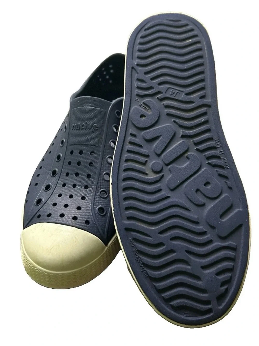Youth Kids Native Navy Blue Water Summer Shoes Size 4